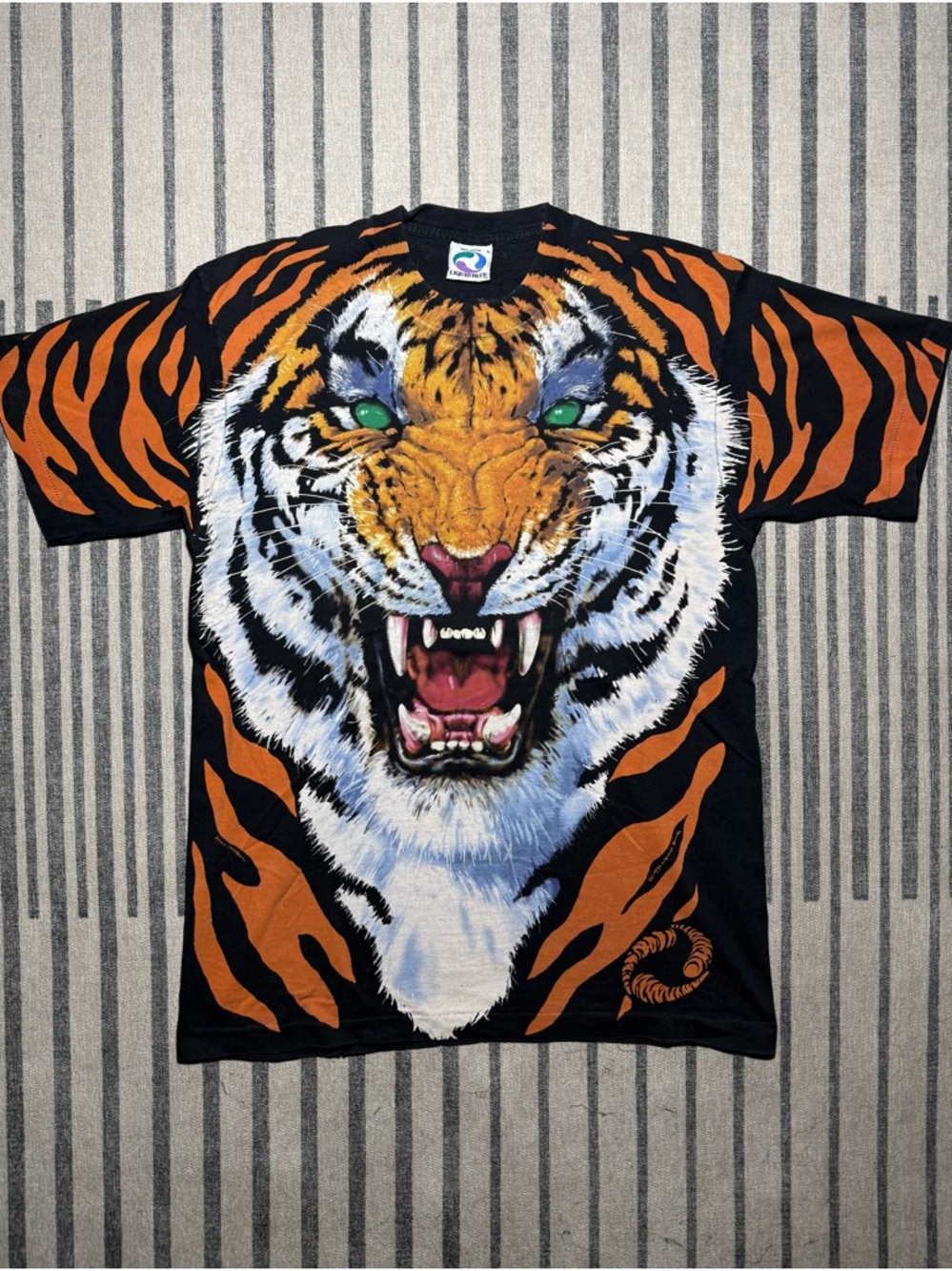 Vintage 1995 Liquid Blue Tiger AOP T-Shirt (Single Stitch) - John Connell